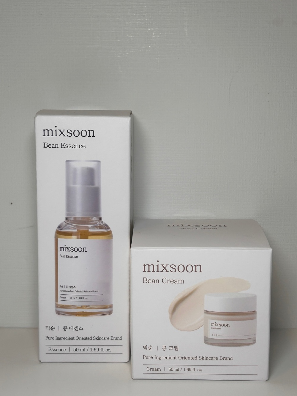 Bean Cream & Bean Essence Skincare Set - White
